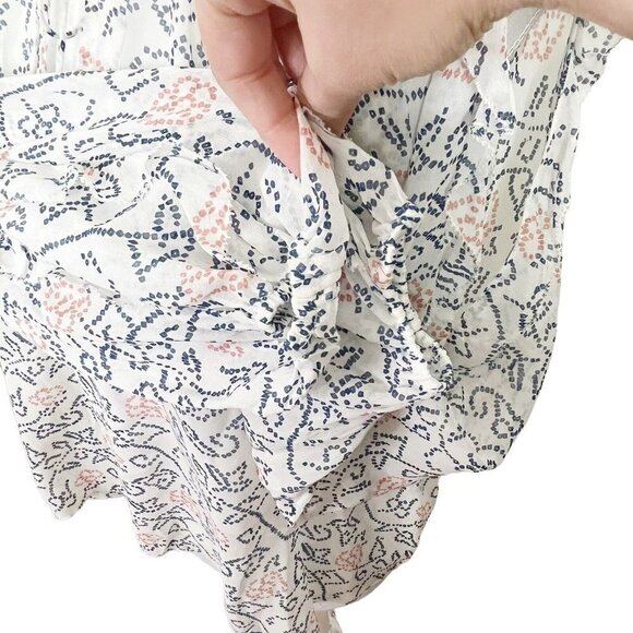 Ulla Johnson NWT Dunia Cold Shoulder Blouse Silk Floral White Women’s Size 0 - Picture 9 of 14